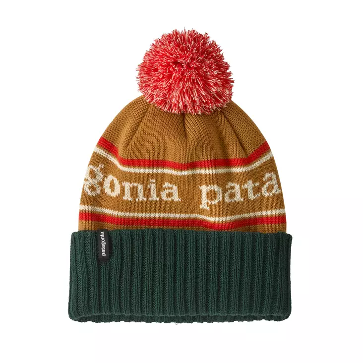 Patagonia Kids Powder Town Beanie Park Stripe: Talon Gold - Huer - 198077289685 - 1