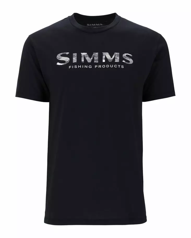 Simms Shroud Fill Logo T-Shirt Black - T-shirts herre - 694264678565 - 2
