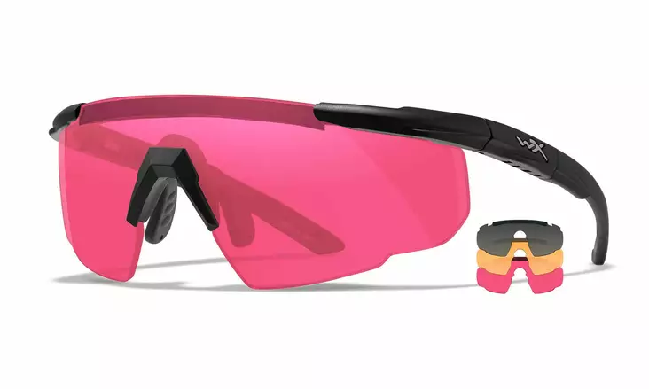 Wiley X Saber Advanced Grey & Light Rust & Vermillion - Matte Black Frame - Skydeglas - 712316003155 - 1
