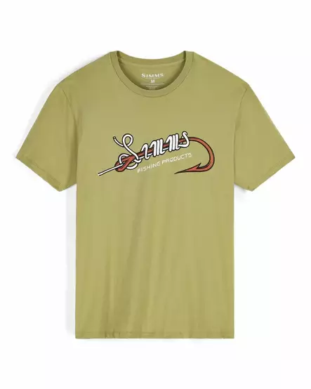 Simms Hook & Loop T-Shirt Tent Green - T-shirts herre - 694264696606 - 2