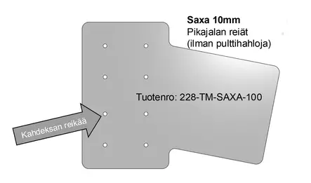 Catchy Asennuslevy 10mm Saxa Pred - Øvrige tilbehør - 1305202516 - 1