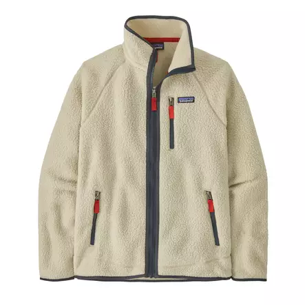 Patagonia Mens Retro Pile Jacket Pelican w Smolder Blue - Mellemlagjakker - 198077203636 - 1