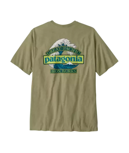 Patagonia M´s Great Waves Responsibili Tee Gumtree Green - T-shirts herre - 198077740896 - 1