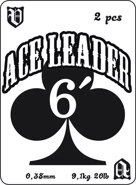 Vision Ace Leader 2-Pack 6' 0,38mm - Taperede Nylon -forfang - 6417512820509 - 2