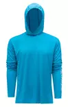 Grundens Tough Sun Hoodie Azure - Skjorter - 0840316306836 - 1