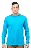 Grundens Tough Sun Hoodie Azure - Skjorter - 0840316306836 - 4