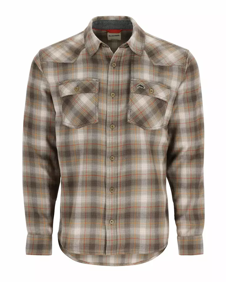 Simms Santee Flannel Shirt Bayleaf Sunglow Pane Ombre - Skjorter - 694264625446 - 1