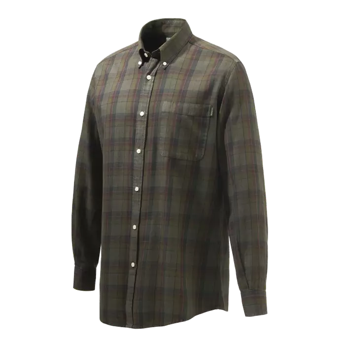 Beretta Wood Button Down Shirt Beige & Red Overd. Bark - Jægertrøjer - 8051832517206 - 1