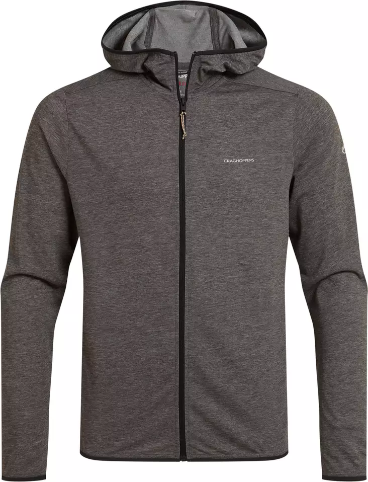 Craghoppers Ms NosiLife Deft Hooded Jacket Black Pepper Marl - Mellemlagjakker - 5063260000666 - 1