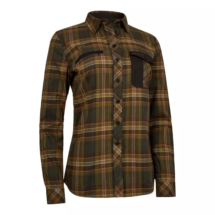 Deerhunter Lady Blair Shirt Green Check - Jægertrøjer - 5702827245316 - 1