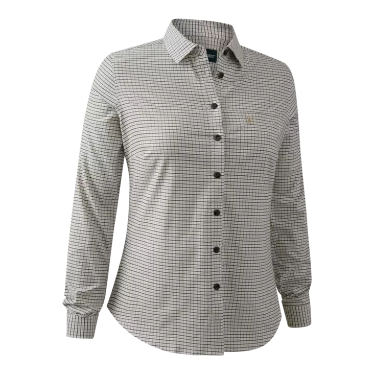 Deerhunter Lady Sara Shirt Green Check - Jægertrøjer - 5702827220986 - 1