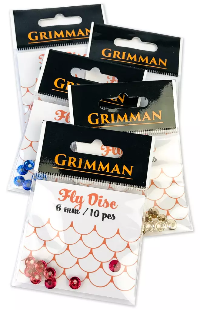 Grimman Fly Disc 6mm 10pcs - Coneheads og øvrige hoveder - 11808026 - 1