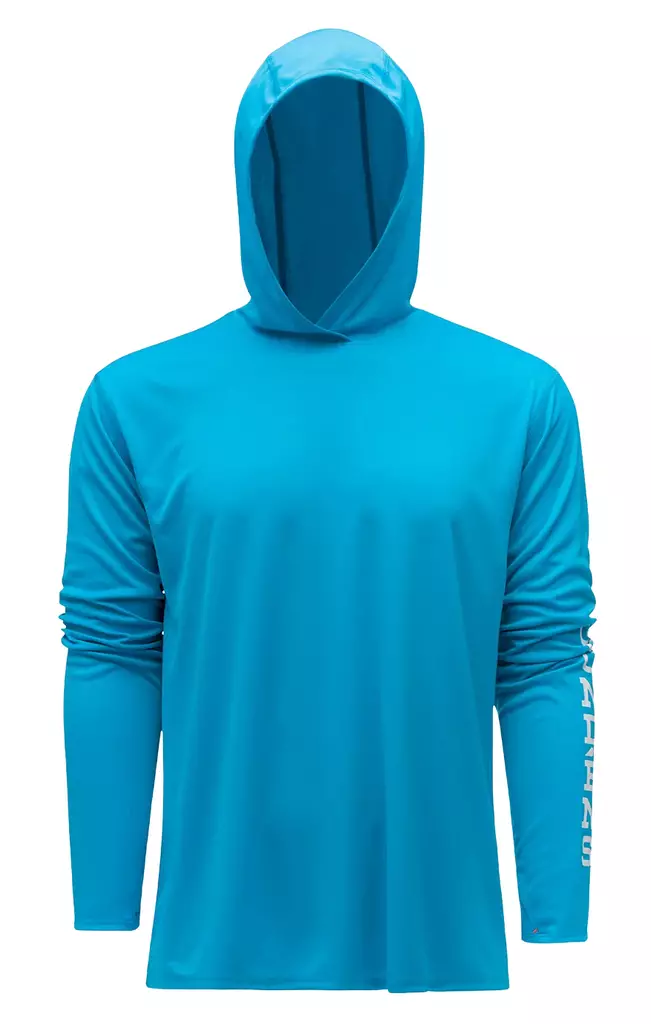 Grundens Tough Sun Hoodie Azure - Skjorter - 0840316306836 - 1
