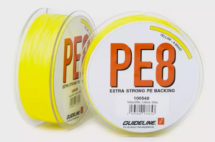 Guideline Xstream PE Backing 80lb 300m Yellow - Flettede - 7033840137646 - 1