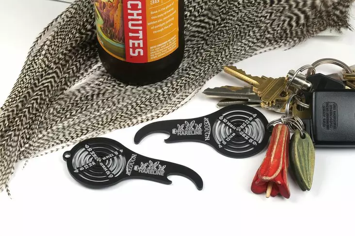 Hareline Bottle Opener Hackle Gauge Key - Øvrige værktøjer - 762820204746 - 4
