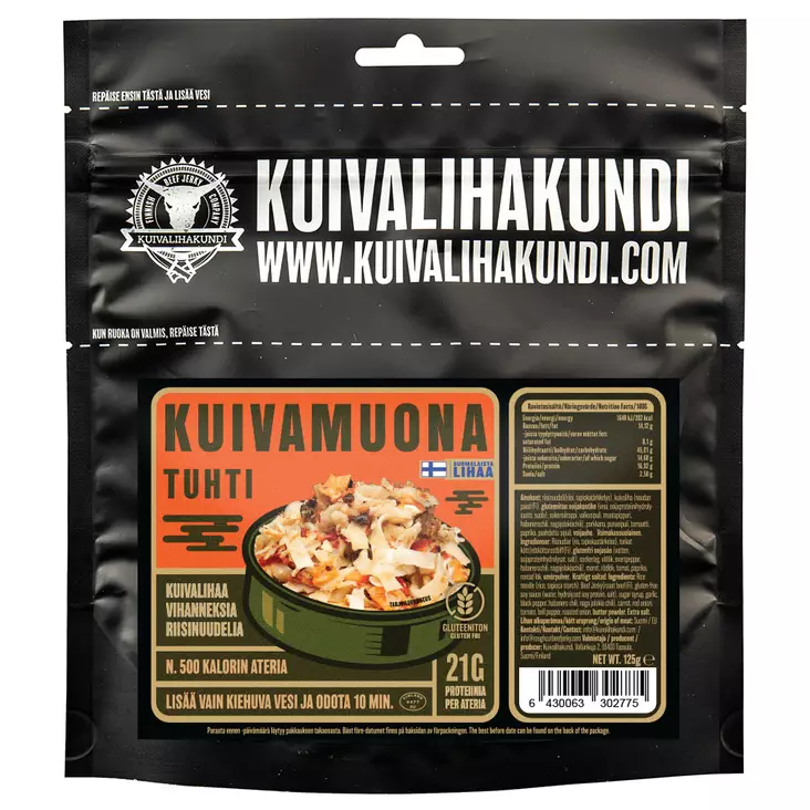 Kuivalihakundi Kuivamuona Tuhti 125g - Campingmadras - 6430063302386 - 3