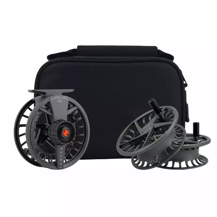 Lamson Liquid S Reel Smoke 3-Pack - Waterworks Lamson -fluehjul - 708332006546 - 1