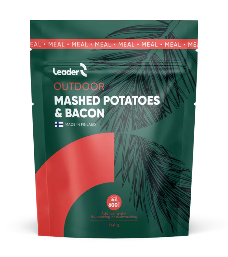 Leader Outdoor Mashed Potatoes Bacon 140g - Campingmadras - 6430080443376 - 1