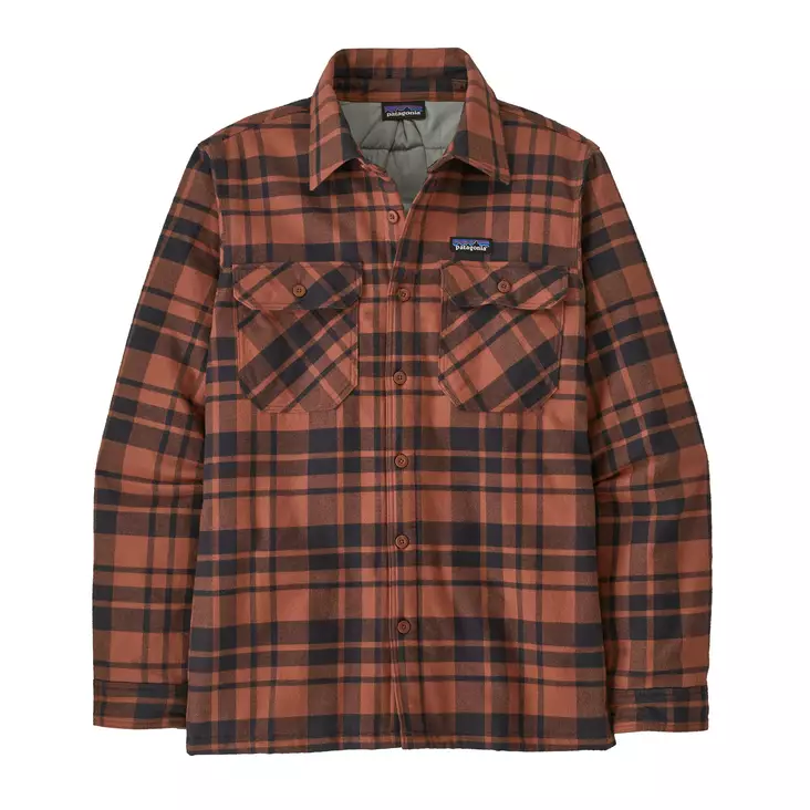Patagonia M's Insulated Organic Cotton MW Fjord Flannel Shirt Burl Red - Skjorter - 195699991026 - 1