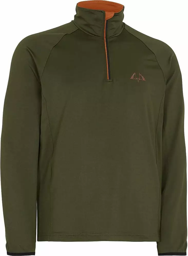 Swedteam Ridge Antibite Half-Zip M Green - Jægertrøjer - 7330144029036 - 1