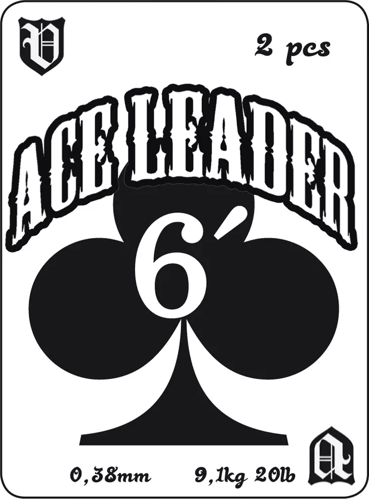 Vision Ace Leader 2-Pack 6' 0,38mm - Taperede Nylon -forfang - 6417512820509 - 2