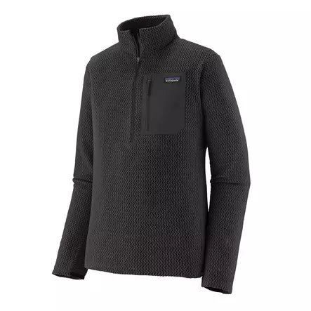 Patagonia Mens R1 Air Zip Neck Black - Fleecetrøjer - 198077393757 - 1