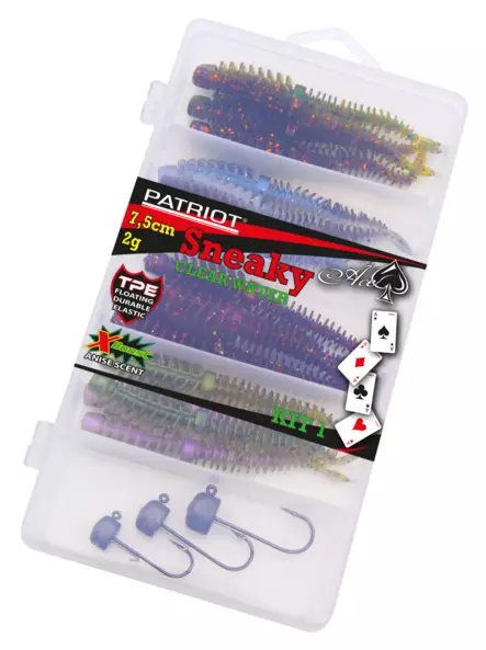 Patriot Sneaky 7,5cm Ned 16+3kpl Clearwa - Agnsortimenter - 6417512543057 - 2