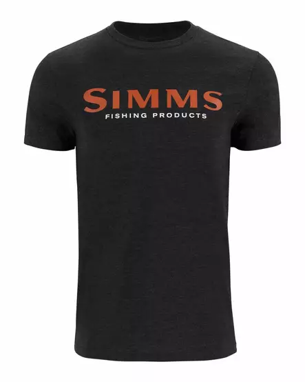 Simms Logo T-Shirt Dark Gunmetal Heather - T-shirts herre - 694264655047 - 1