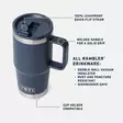 Yeti Rambler 20 OZ Travel Straw Mug Navy - Termoflasker og -krus - 888830503867 - 2