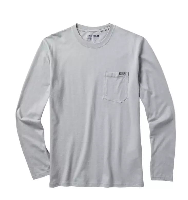 5.11 Elite L/S Tee Grey - Taktiske trøjer - 198900091317 - 1