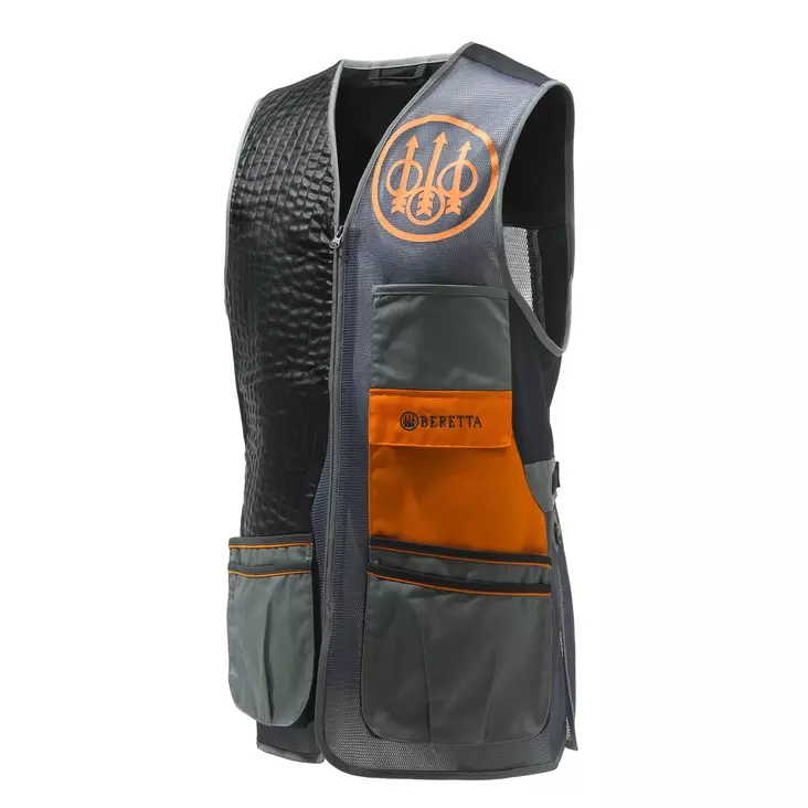 Beretta Sporting EVO Vest Grey Castelrock / Black / Orange - Skyttevest - 8051832488087 - 1