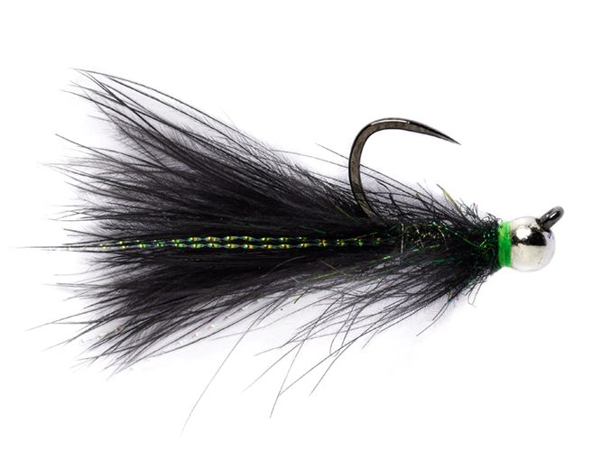 CDC Jig Streamer Black Barbless - Streamers og leech - 5054302059797 - 1