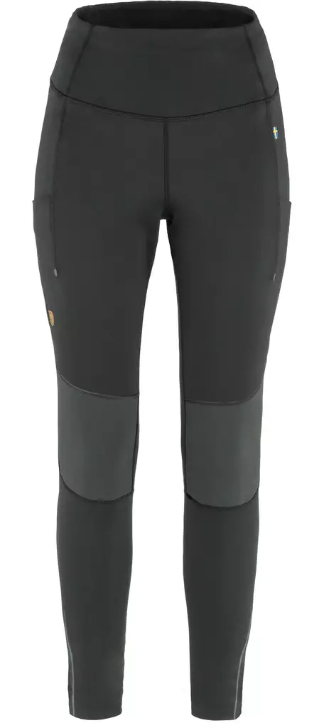 Fjällräven Abisko Värm Trekking Tights Black- Iron Gray - Dame jagtbukser - 7323450786977 - 1