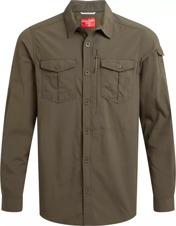 Craghoppers Ms NosiLife Adventure Long Sleeve Shirt III Woodland Green - Skjorter - 5063260001267 - 1