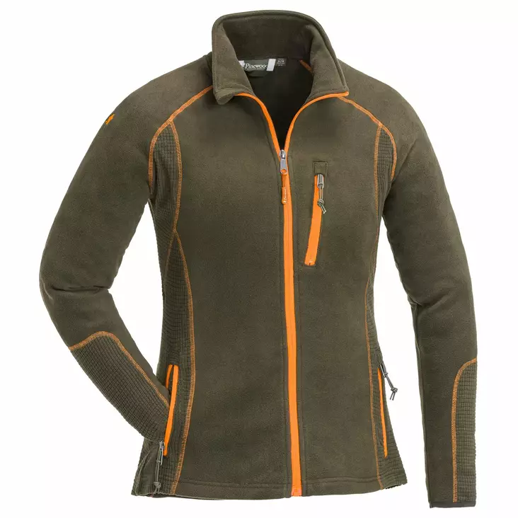 Pinewood Micco Fleece Jkt W D.Olive - Jægertrøjer - 7331090288577 - 1