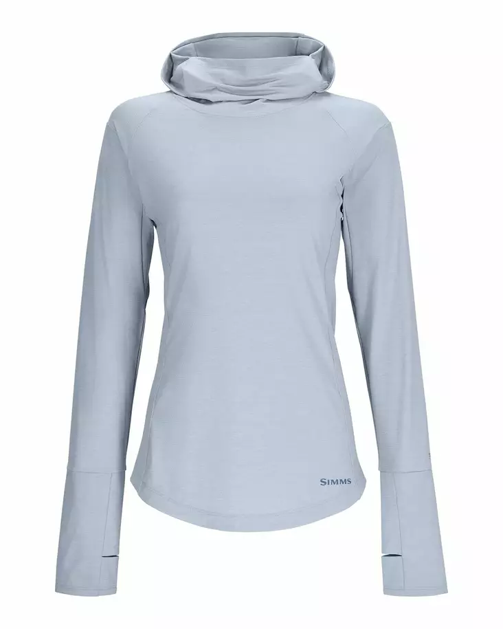 Simms Womens SolarFlex Cooling Hoody Steel Blue - Hættetrøjer - 694264639337 - 1