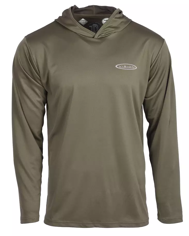 Vision Bamboo BUG & UV Hoodie Pale Olive - Hættetrøjer - 6417512842747 - 1