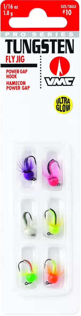 Tungsten Fly Jig Kit #10 1,8gr Glow 6-pc - Mormyskaer - 043193148487 - 1