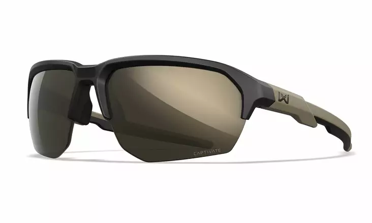 Wiley X WX Jakl Captivate Tungsten Mirror Grey - Matte Black/Tan - Skydeglas - 712316091497 - 1