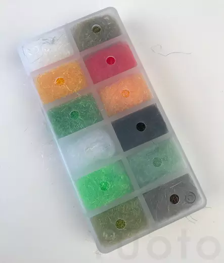 Hareline Ice Dub Dispenser -dubbinglajitelma - Dubbing sortimentsæt - 762820054198 - 2