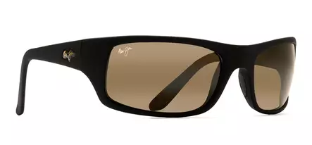 Maui Jim Peahi - Matte Rubber Black Frame with HCL Lens - Glaslinser - 603429015848 - 1