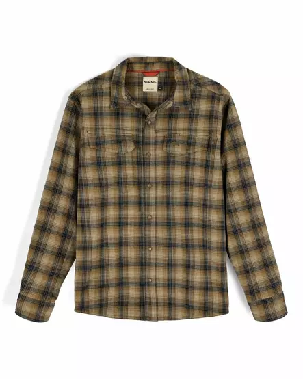 Simms Gallatin Flannel Shirt Kennebec Plaid: Stone - Skjorter - 694264694268 - 2