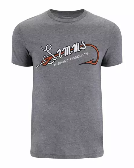 Simms Hook & Loop T-Shirt Athletic Heather - T-shirts herre - 694264660928 - 2
