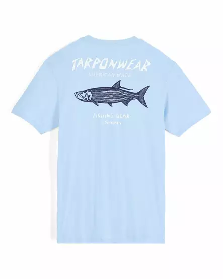 Simms Tarponwear T-Shirt Sky Blue - T-shirts herre - 694264699768 - 2