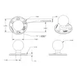 RAM Large Round Plate with Ball D - RAM Mounts, D-størrelse - 793442941658 - 2