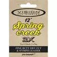 Vision Spring Creek Leader 12' - Taperede Nylon -forfang - 6417512800778 - 3