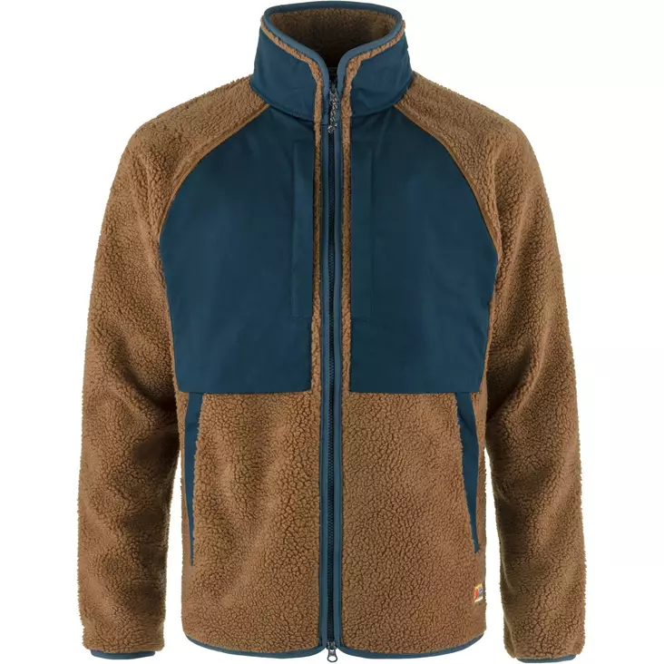 Fjällräven Vardag Pile Jacket M Chestnut-Navy - Mellemlagjakker - 7323450913168 - 1