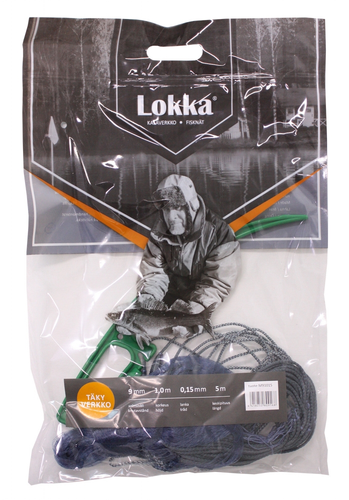 Lokka Täkyverkko 0,15 9mm 1m/5m - Net - 6418252809168 - 1