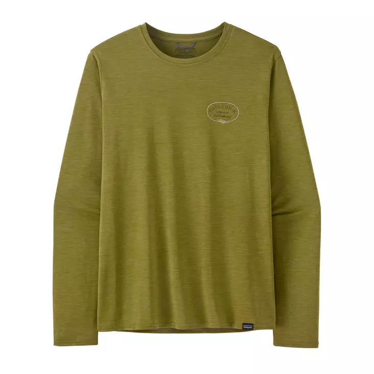 Patagonia Mens L/S Cap Cool Daily Graphic Shirt, Graze Green X-dye - Skjorter - 196924845848 - 1