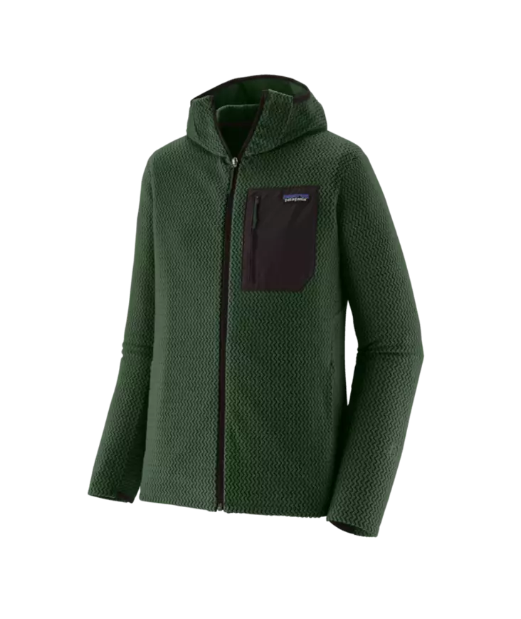 Patagonia M´s R1 Air Full Zip Hoody Treeline Green - Fleecetrøjer - 199346146098 - 1